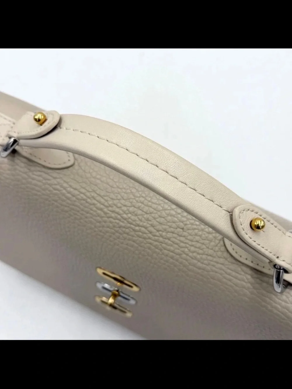Mulberry Small Neutral Pebble Leather Satchel with Gold Hardware